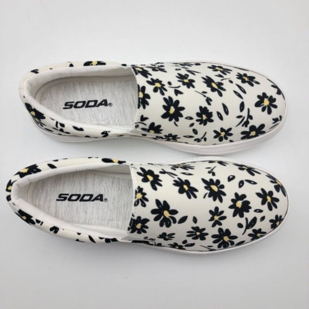 BUY ONE GET ONE FREE Soda Hike Slip-on Fashion Sneaker Daisy Beige - Picture 5 of 5